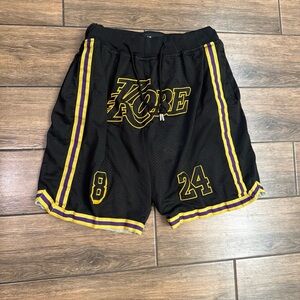KOBE Just Don Black Short 8/24 Patch Embroidery